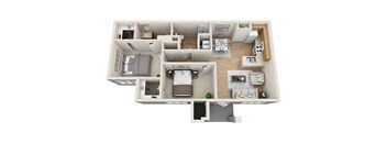Whispering Palms two bedroom two bathroom floorplan