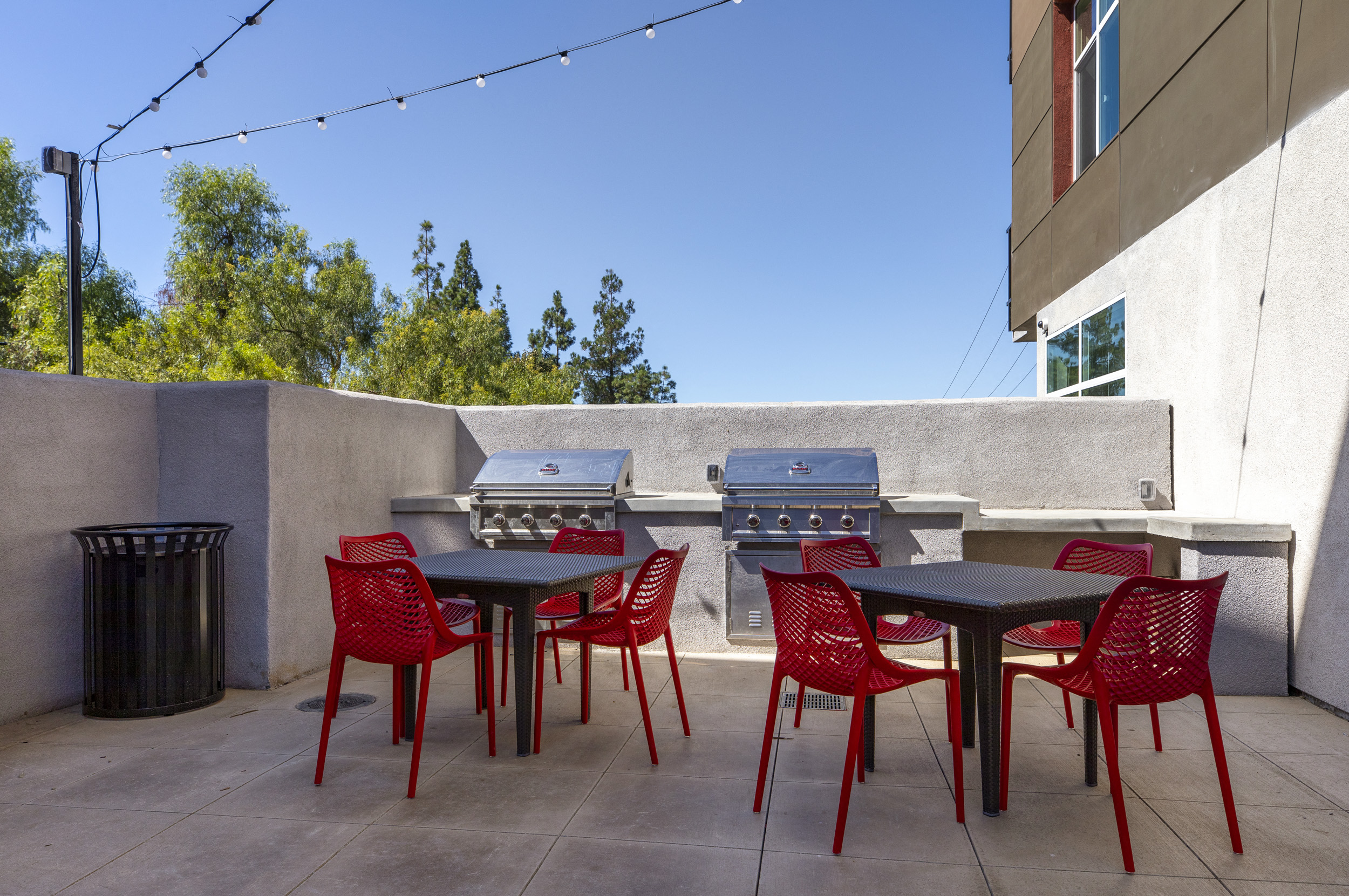 YOLO East barbecue area and outdoor dining table