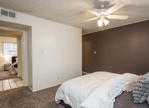 North 40 Apartments bedroom with decor