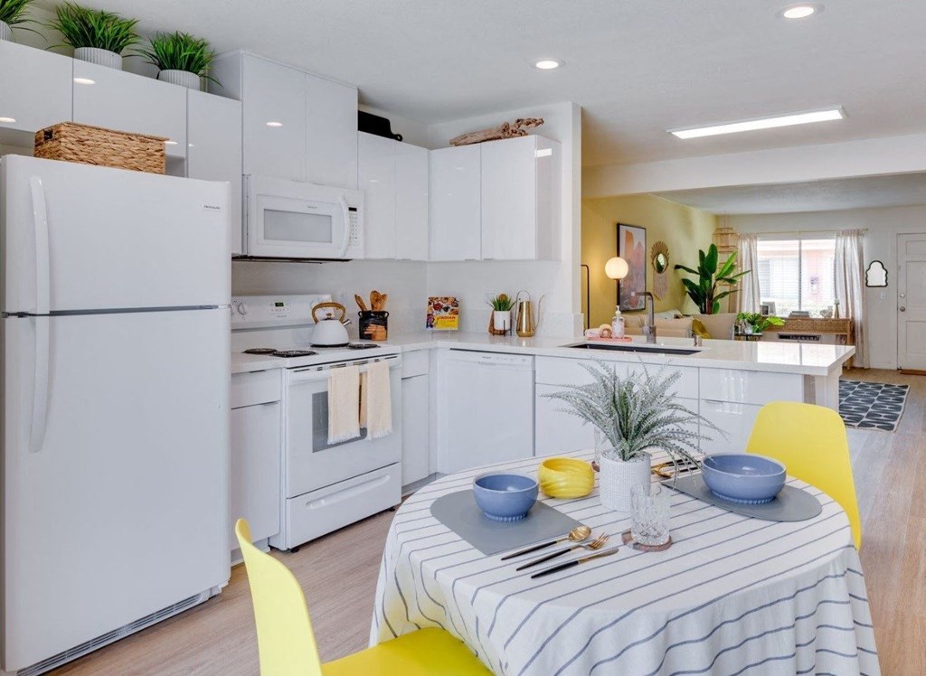 cypress village kitchen with appliances