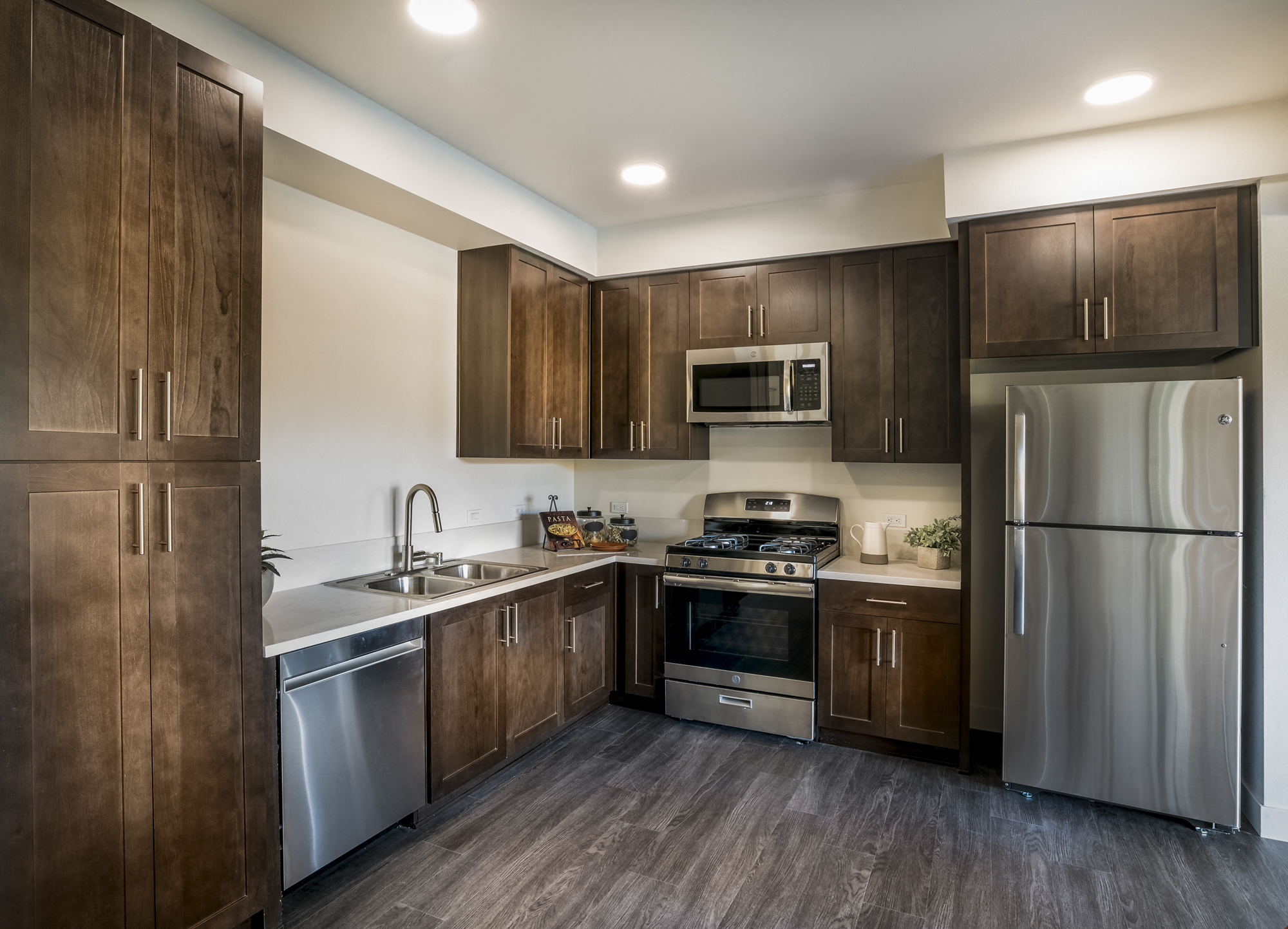 YOLO East kitchen with appliances