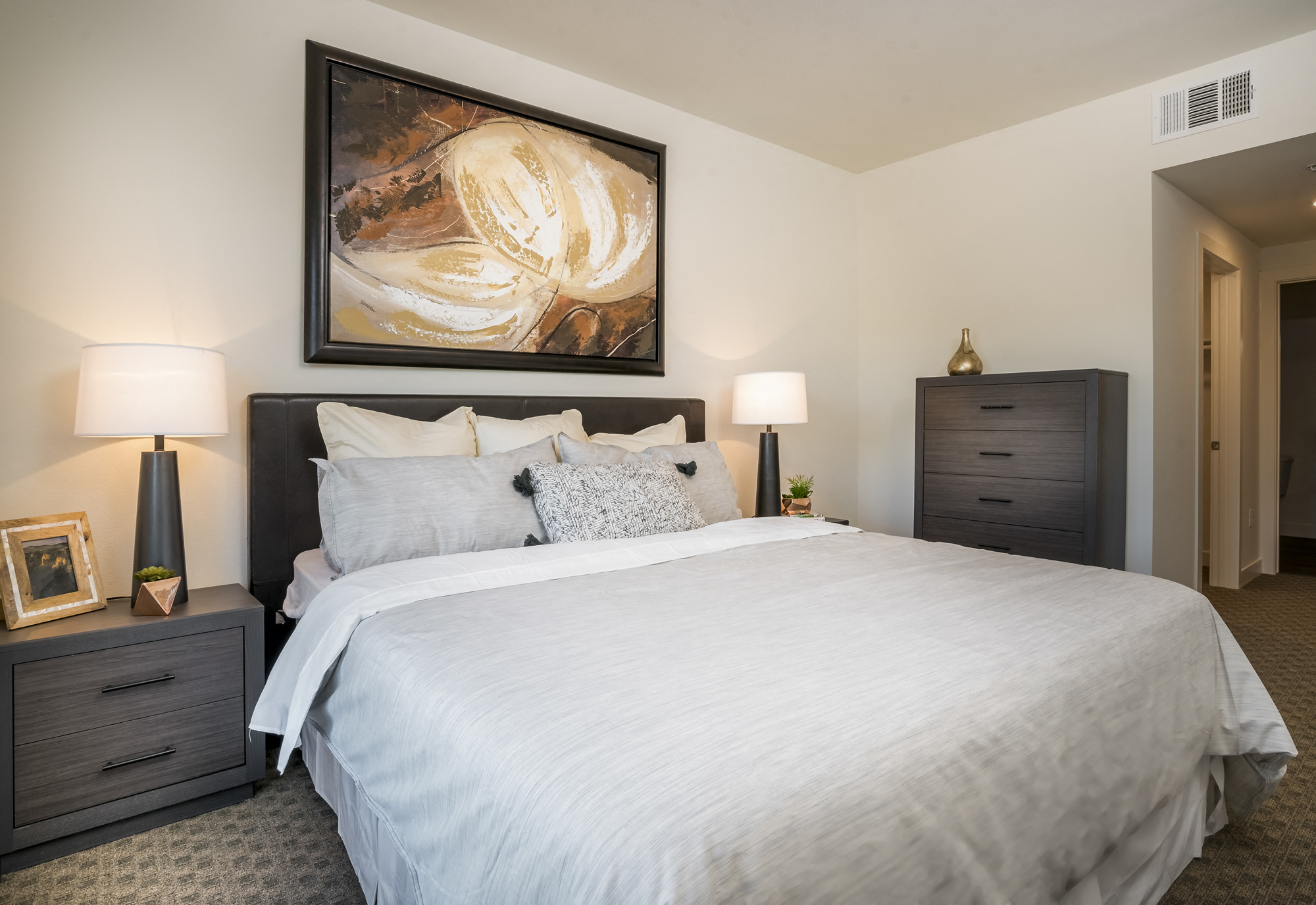 YOLO East furnished bedroom