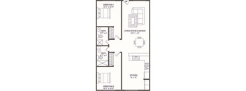Lincoln Estates two bedroom floorplan