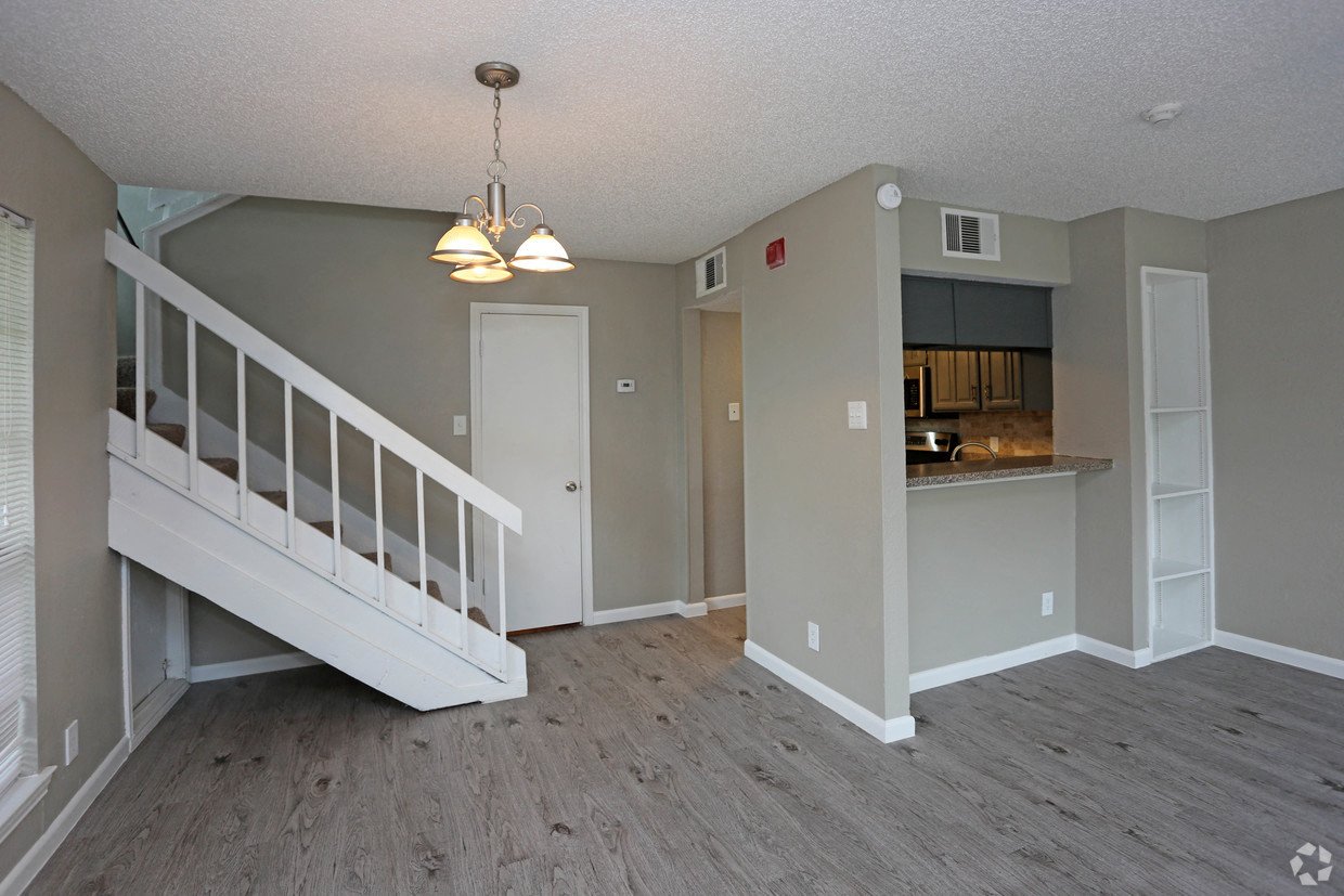 Fielders Crossing living area with stairs