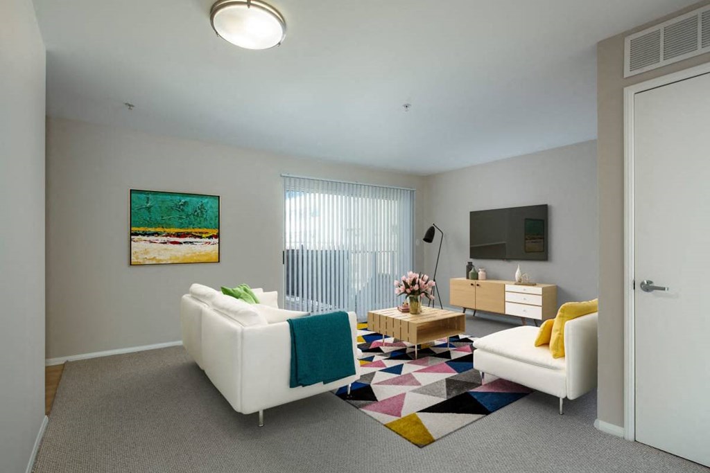 1422 on 6th living room and front door