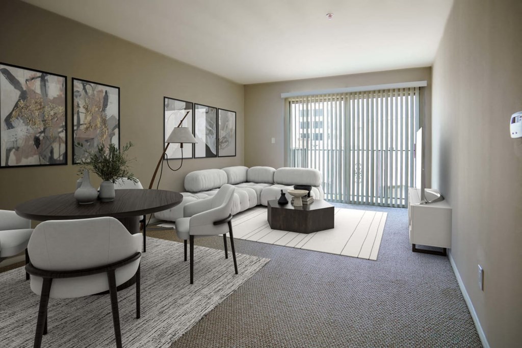 1422 on 6th living room with balcony