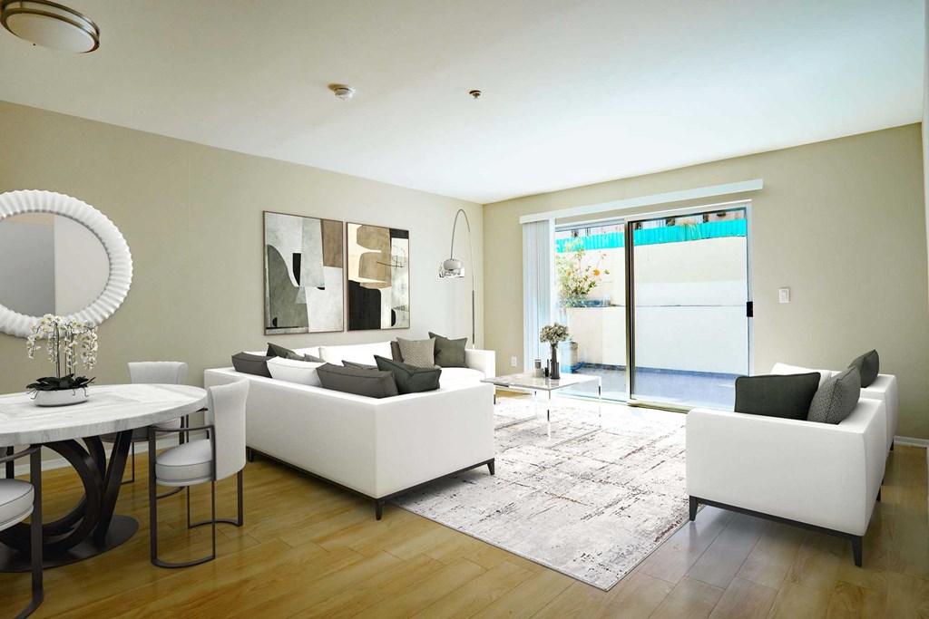 1537 on 7th staged living room