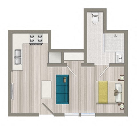 Olympic Lofts Studio Floorplan