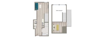 the floor plan of a bedroom with a closet