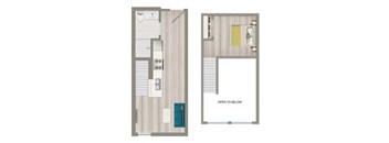 the floor plan of a small room with a bathroom and a closet