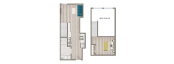 the floor plan of a bedroom with a closet