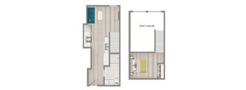 a floor plan of a building with different floors