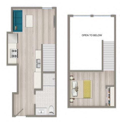 a floor plan of a building with different floors