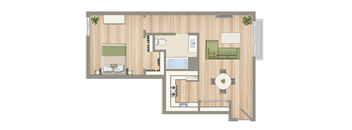 a floor plan of a house with a bathroom and a bedroom