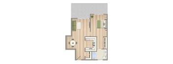 a floor plan of a house with a bedroom and a bathroom