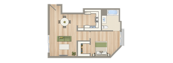 1428 on 6th One Bedroom C