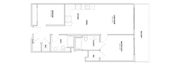 Burano Apartments 2D two bedroom two bathroom Floorplan