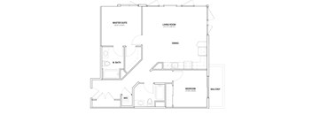 Burano Apartments 2D two bedroom two bathroom Floorplan