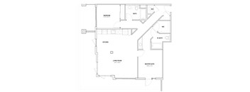 Burano Apartments 2D two bedroom two bathroom Floorplan