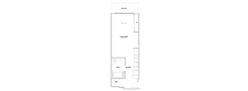 Burano Apartments 2D Studio Floorplan