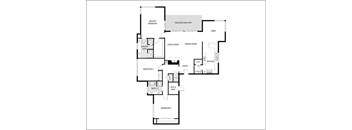 Orange Grove Circle 2D Floor Plan Three Bedroom, Two Bathroom with Den