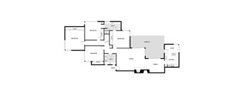 Orange Grove Circle 2D Floor Plan Four Bedroom, Two Bathroom with Den