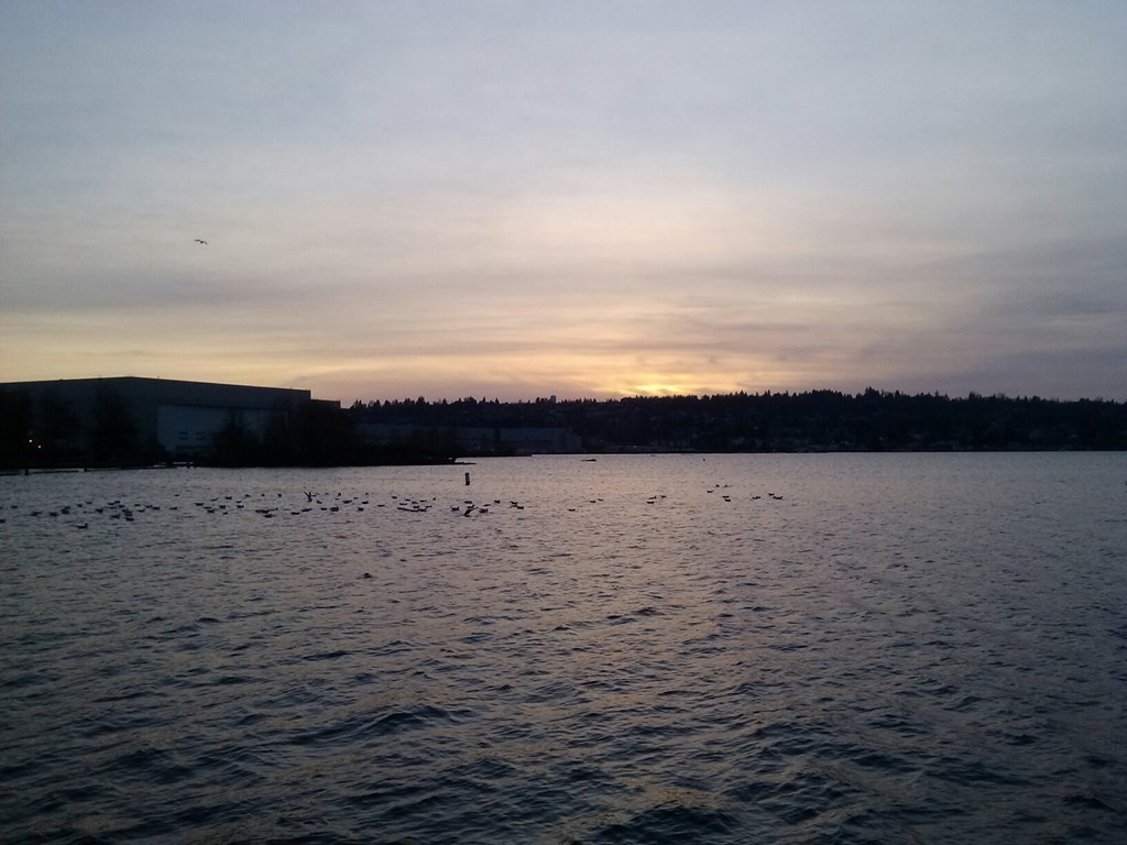 sunset on Lake Washington