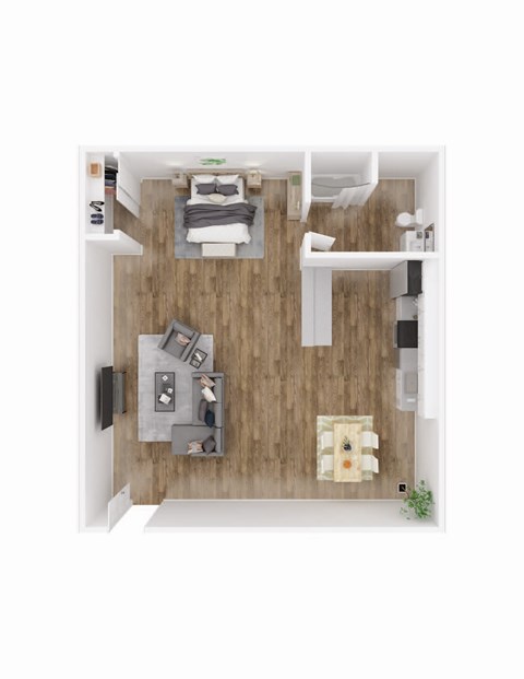 University Commons studio floorplan image