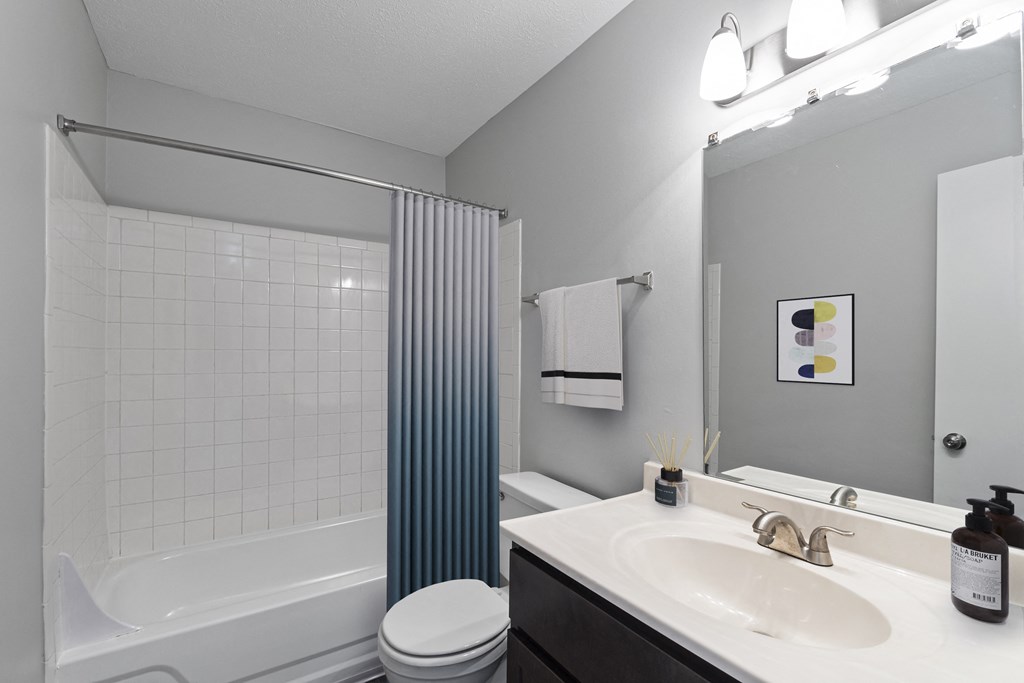 our apartments offer a bathroom with a bathtub