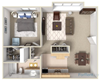 1 Bedroom 1 Bathroom