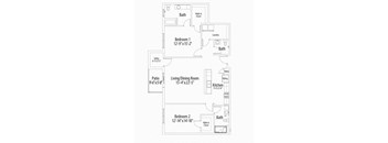 Camp Hill Apartment Floor Plan C | Camp Hill Apartments | Centerpointe Apartments