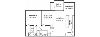  Two Bedroom Hershey Apartments | Braircrest Gardens Apartments