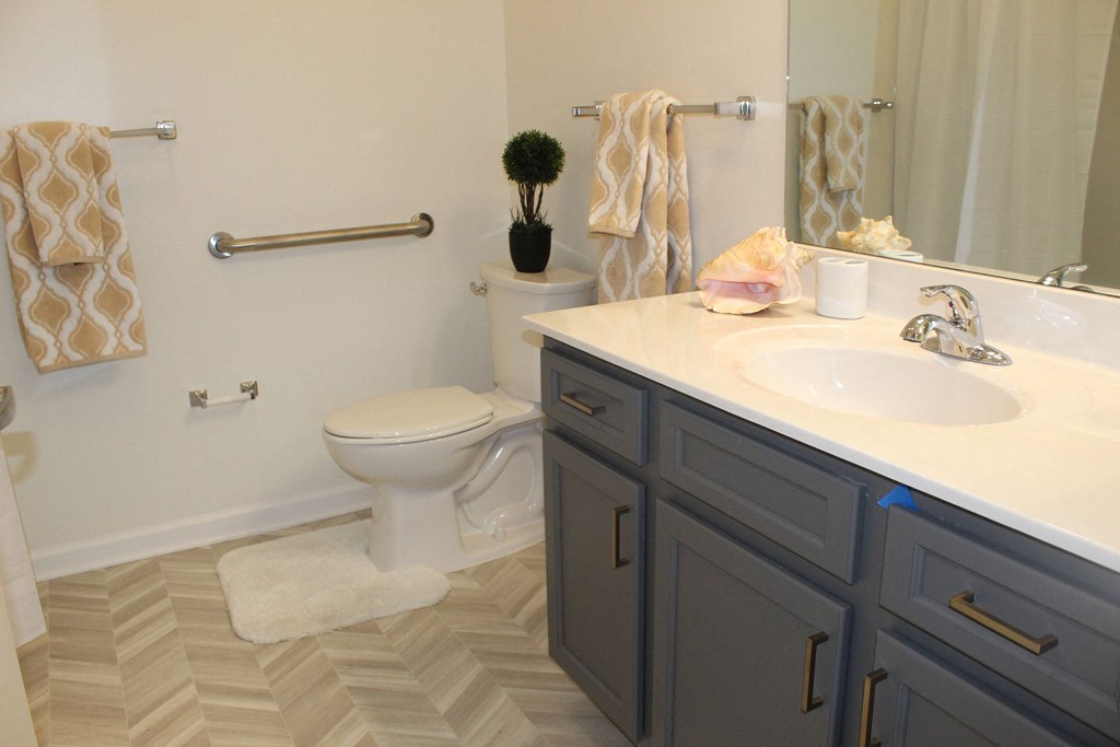 a bathroom with a toilet and a sink and a mirror