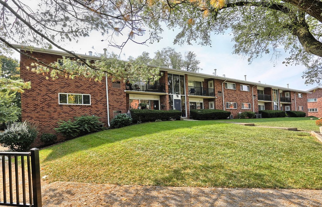 our apartments offer a spacious courtyard with green grass