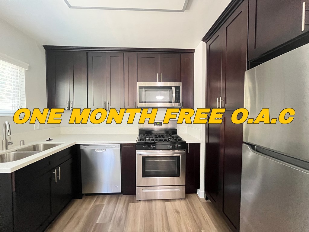 a one month free oac lease in a kitchen
