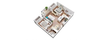 Cielo 2 Bedroom Apartment Split Floor Plan