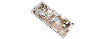 2 Bedroom Acacia Floorplan