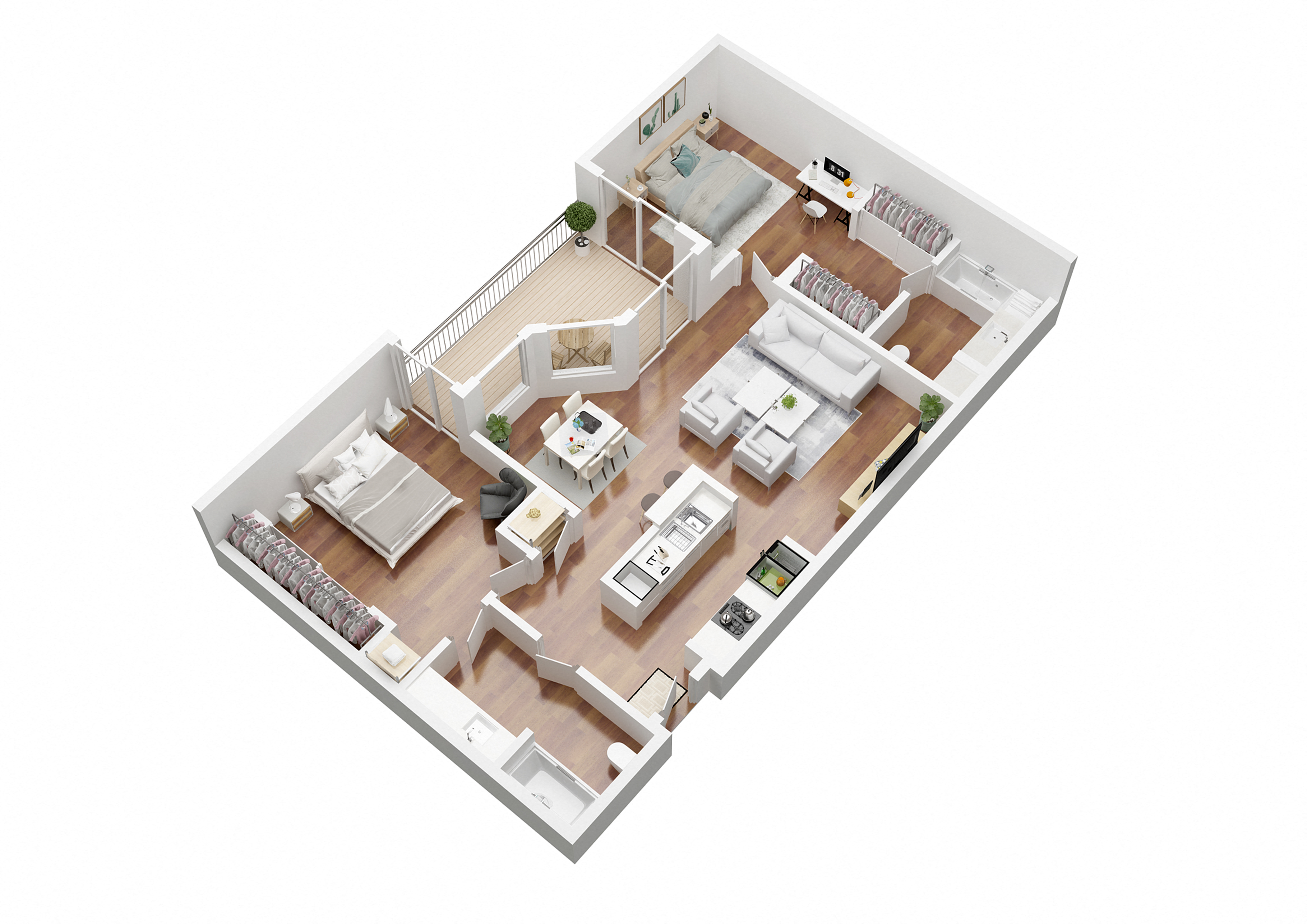 2 Bedroom Apartment Home