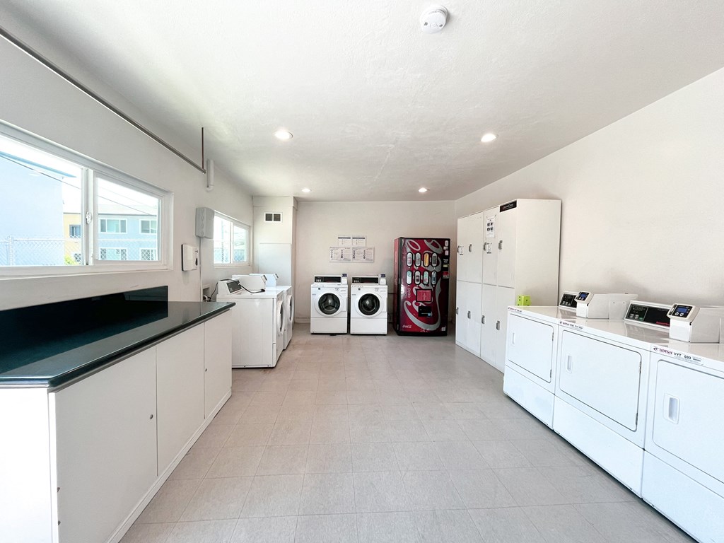 the laundry room is clean and ready for us to use