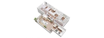 Floorplans are designed to fit 2 twin beds in each room.