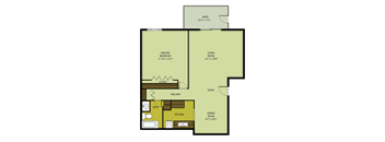 Hep: 1 bedroom, 1 bathroom floor plan