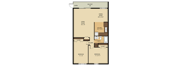 Highland Manor 2 bedroom floor plan