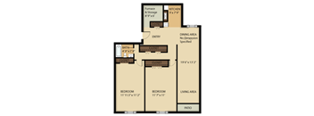 Roberta: 2 bedrooms, 1 bathroom apartment
