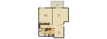 White Oak Farms: 1 bedroom, 1 bathroom apartment