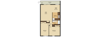 White Oak Farms: 2 bedroom, 1 bathroom apartment
