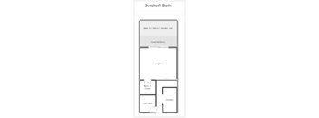 Studio, 1 bath, 540 sq ft