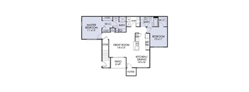 2 bed 2 bath Floorplan at The Marlowe, Indiana
