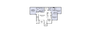 3 bed 2 bath Floorplan at The Marlowe, Fort Wayne, IN, 46804