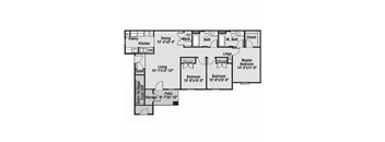 3 Bedroom Floorplan at The Westcott, Indiana