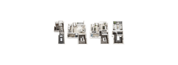 Four different house layouts are displayed.